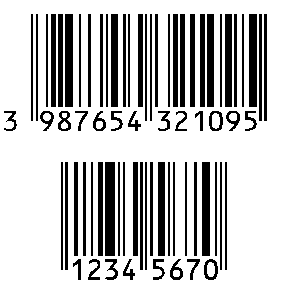 Code-barres Ean 13 et Ean 8