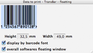 Preview of barcodes
